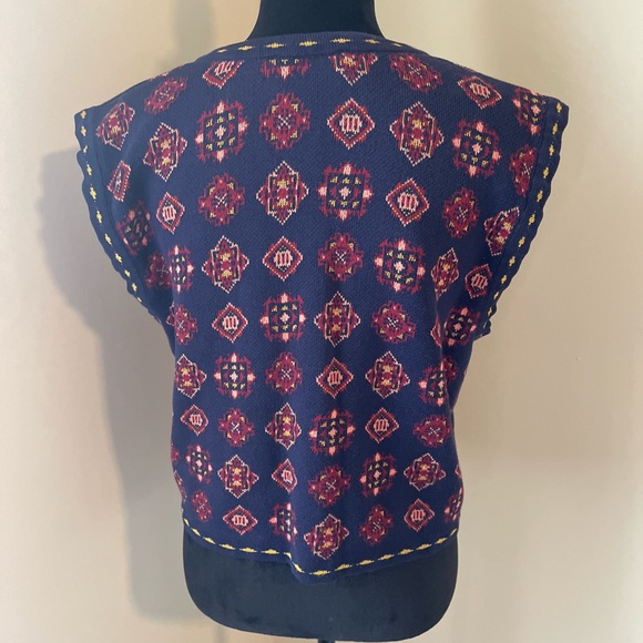 Tricots St.Raphael Navy Vest with Gold Buttons - Picture 7 of 7